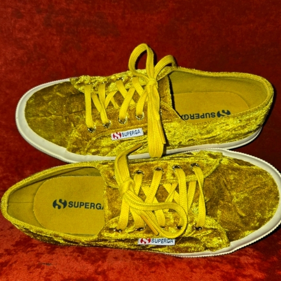 SUPERGA CRUSHED OX VELVET SNEAKERS LACE-UP LOW-TOP NWOT W 7 M 5 1/2 RETRO FLY - Picture 4 of 12